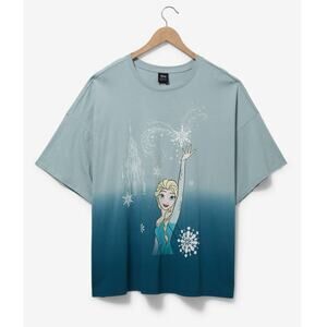 Disney Frozen Elsa Portrait Split Dye Women's Plus Size T-Shirt Size 4 4X New